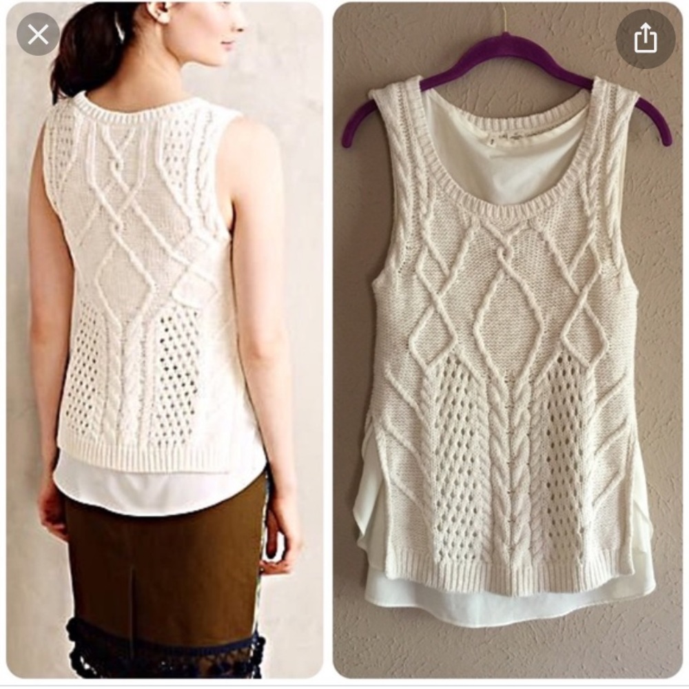 Moth Sweater Top by Anthropologie